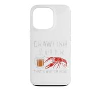 Custodia per iPhone 13 Pro Gamberi e birra Ecco perché sono qui Divertente aragosta di pesce