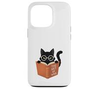Custodia per iPhone 13 Pro Gatto Nero Legge L'Arte della Guerra Divertente