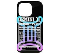 Custodia per iPhone 13 Pro Gemelli Valori nutrizionali Segno zodiacale Astrologia Blu Viola