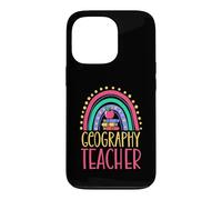 Custodia per iPhone 13 Pro Geografia Insegnante Bohemian Rainbow Estetica sana