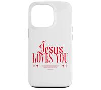 Custodia per iPhone 13 Pro Gesù angosciato ti ama, Gesù non manca mai, cristiano