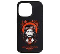 Custodia per iPhone 13 Pro Gesù I Am The Way Christian Gothic John 14:6 Versetto della Bibbia