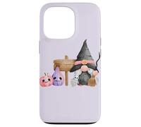 Custodia per iPhone 13 Pro Gnomo strega pastello Halloween zucca rosa grafica
