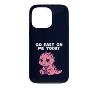 Custodia per iPhone 13 Pro Go Easy On Me Today Simpatico dinosauro divertente supporto emotivo
