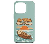 Custodia per iPhone 13 Pro Go With The Flow Sea Otter Retro Animal