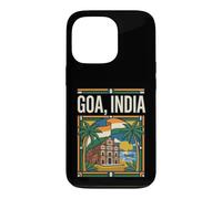 Custodia per iPhone 13 Pro Goa India Bandiera Spiaggia Basilica Grafica Viaggio