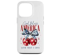 Custodia per iPhone 13 Pro God Bless America 1776 Terra che amo Backprint