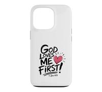 Custodia per iPhone 13 Pro God Loves Me First Christian Faith Design | 1 Giovanni 4:19