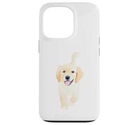 Custodia per iPhone 13 Pro Golden Retriever Cucciolo Acquerello Art Carino Labby Dog