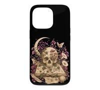 Custodia per iPhone 13 Pro Gothic Botanical Skull Moon Grimoire Dark Academia Book Love