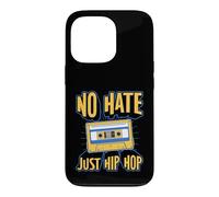 Custodia per iPhone 13 Pro Grafica a cassetta No Hate Just Hip Hop