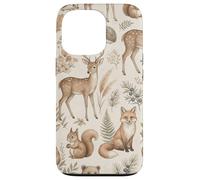 Custodia per iPhone 13 Pro Grafica Boho Woodland Animals Forest Wildlife Cottage