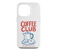 Custodia per iPhone 13 Pro Grafica del costume da brunch per ragazza Coffee Club Café Espresso