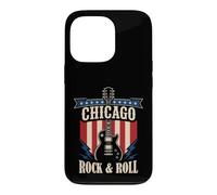 Custodia per iPhone 13 Pro Grafica della città della musica rock and roll di Chicago