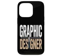 Custodia per iPhone 13 Pro Graphic Designer Retro Tipografia Con Penna Icona
