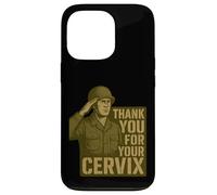 Custodia per iPhone 13 Pro GRAZIE PER IL TUO CERVIX - Retro Military Humor