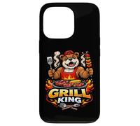 Custodia per iPhone 13 Pro Grill King Bulldog BBQ Mascotte Grafica