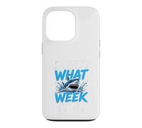 Custodia per iPhone 13 Pro Guess What Week it is - Cool Cartoon Shark Graphic