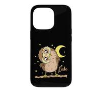 Custodia per iPhone 13 Pro Gufo che dorme Tipo Notte attiva Luna con stelle