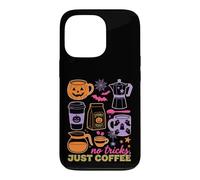 Custodia per iPhone 13 Pro Halloween Coffee No Tricks Just Coffee Spooky Humor