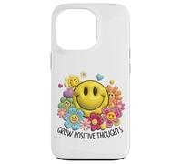 Custodia per iPhone 13 Pro Happy Face Flower Garden Grow Positive Smile Retro
