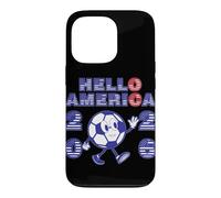 Custodia per iPhone 13 Pro Hello America Soccer 2026 Host Fan Football Art