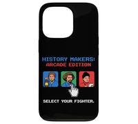 Custodia per iPhone 13 Pro History Makers Arcade Edition Retro Gamer Pixel Art 8-Bit