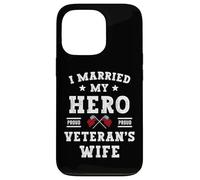 Custodia per iPhone 13 Pro Ho sposato il mio eroe orgoglioso veterano moglie Memorial Day Vintage