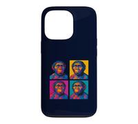 Custodia per iPhone 13 Pro Homo Habilis Pop Art Evoluzione umana precoce Handy Man