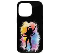 Custodia per iPhone 13 Pro Hoop Girl Hoop Dancer Hooping Hoop Amanti Acquerello Hula