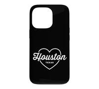 Custodia per iPhone 13 Pro Houston Texas Love Heart Retro Script Travel America Dark
