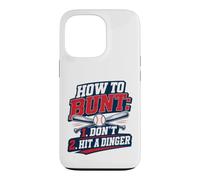 Custodia per iPhone 13 Pro How To Bunt, Hit a Dinger Funny Baseball Player Home Run Fun