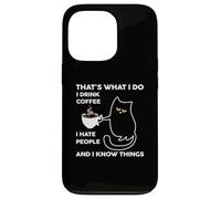 Custodia per iPhone 13 Pro I Drink Coffee I Hate People Cafeine Baristas Coffee Lover