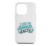 Custodia per iPhone 13 Pro I Like My Summers Salty Beach Lover Ocean Cute Vacation