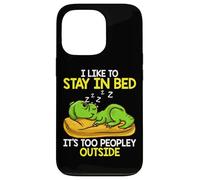 Custodia per iPhone 13 Pro I like to Stay in "Bed" It’s Too Peopley Outside, Dinosaur