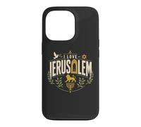 Custodia per iPhone 13 Pro I Love Gerusalemme Israele Ebraica Ebraica Art