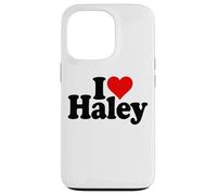 Custodia per iPhone 13 Pro I LOVE HEART HALEY NOME SU UN TEE