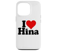 Custodia per iPhone 13 Pro I LOVE HEART HINA NOME SU UN TEE