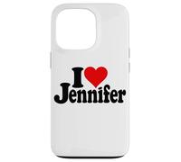 Custodia per iPhone 13 Pro I LOVE HEART JENNIFER JEN JENNY NOME SU UN TEE