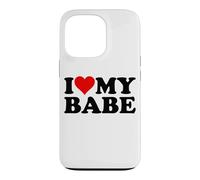 Custodia per iPhone 13 Pro I LOVE HEART MY BABE BAE RAGAZZO RAGAZZO