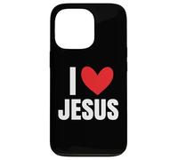 Custodia per iPhone 13 Pro I Love Jesus Nome Uomini Personalizzati Dio BFF Amico Bibbia Pregare