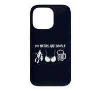 Custodia per iPhone 13 Pro I miei bisogni sono semplici pesca subacquea bikini birra oceano design