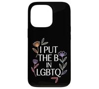 Custodia per iPhone 13 Pro I Put The B In LGBTQ Identità Bi-Orgoglio |-