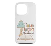 Custodia per iPhone 13 Pro I Read Past My Bedtime Bookworm Reader Librarian Retro