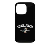 Custodia per iPhone 13 Pro Iceland Puffin Vintage Icelandic Souvenir
