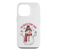Custodia per iPhone 13 Pro I'd Melt For You Snowman Winter Holiday Christmas