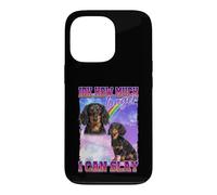 Custodia per iPhone 13 Pro IDK How Much Longer Slay Black Long Haired Dachshund Lover