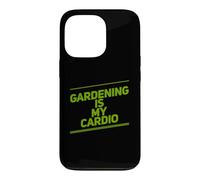 Custodia per iPhone 13 Pro Il giardinaggio è il mio cardio Messaggio divertente Citazioni divertenti sul giardinaggio