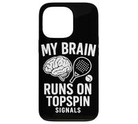 Custodia per iPhone 13 Pro Il mio cervello corre su segnali Topspin Padel