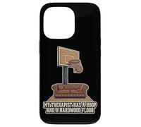 Custodia per iPhone 13 Pro Il mio terapeuta ha un cerchio e un pavimento in legno duro basket
